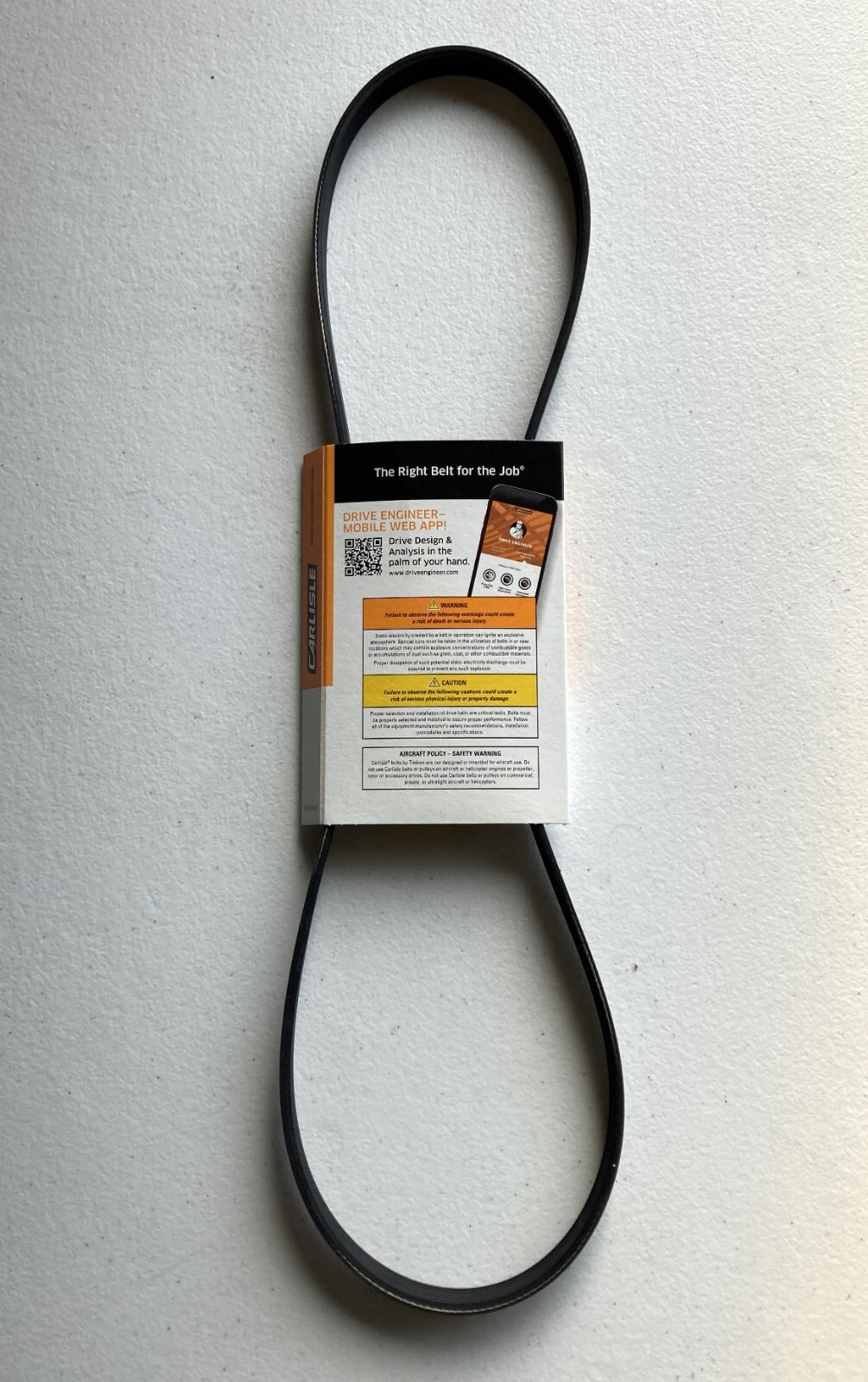 Timken Carlisle 410J6 Vee-Rib Poly V Belt Made in Thailand 410J