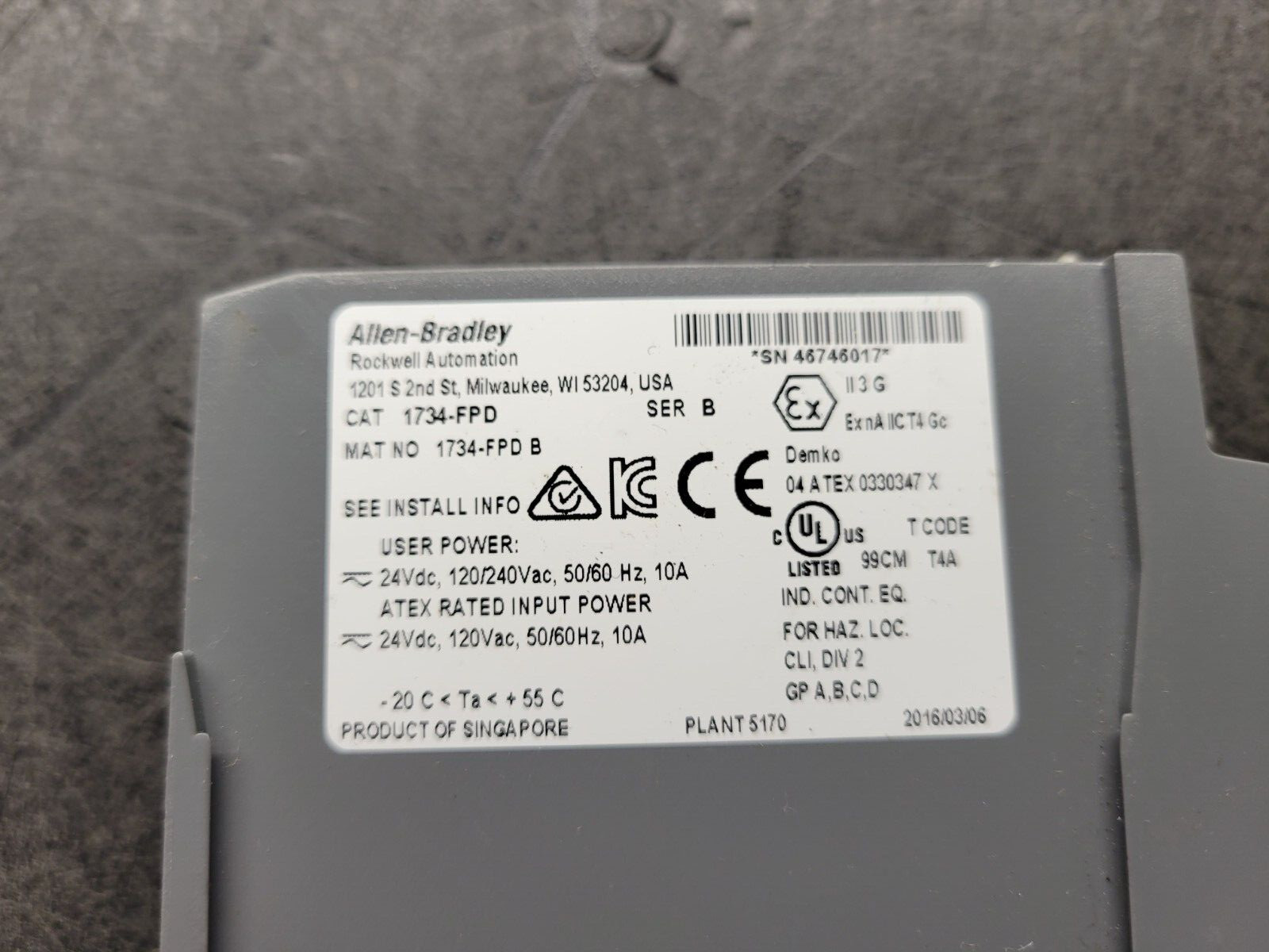 Allen Bradley 1734-FPD.