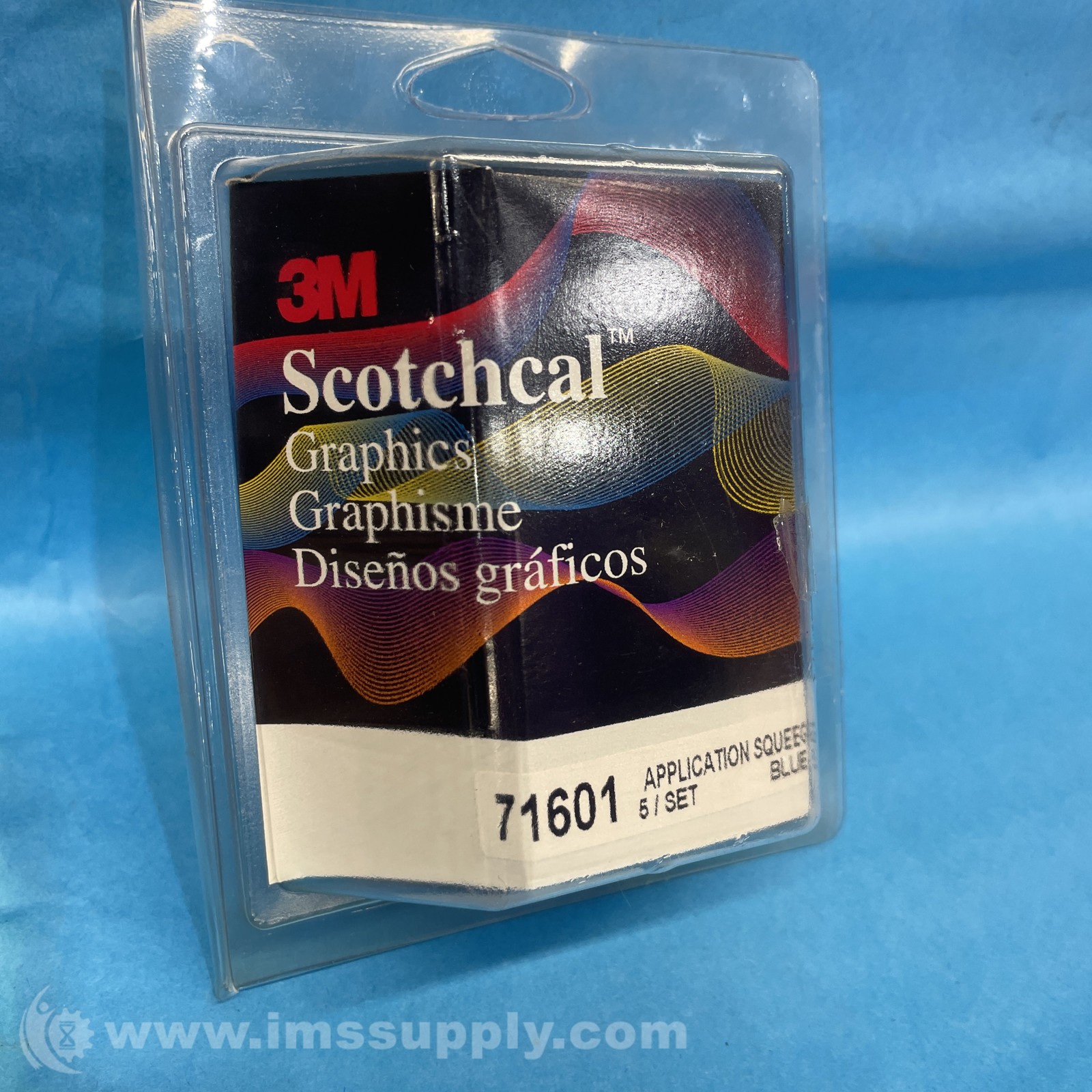 3M 71601 Pack of 5 Application Blue Squeegees 0294