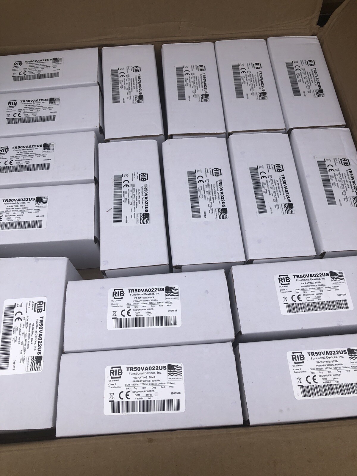 RIB TR50VA022US Cls 2 Transformer,50VA,Enclosed,Hub, Foot NEW IN BOX