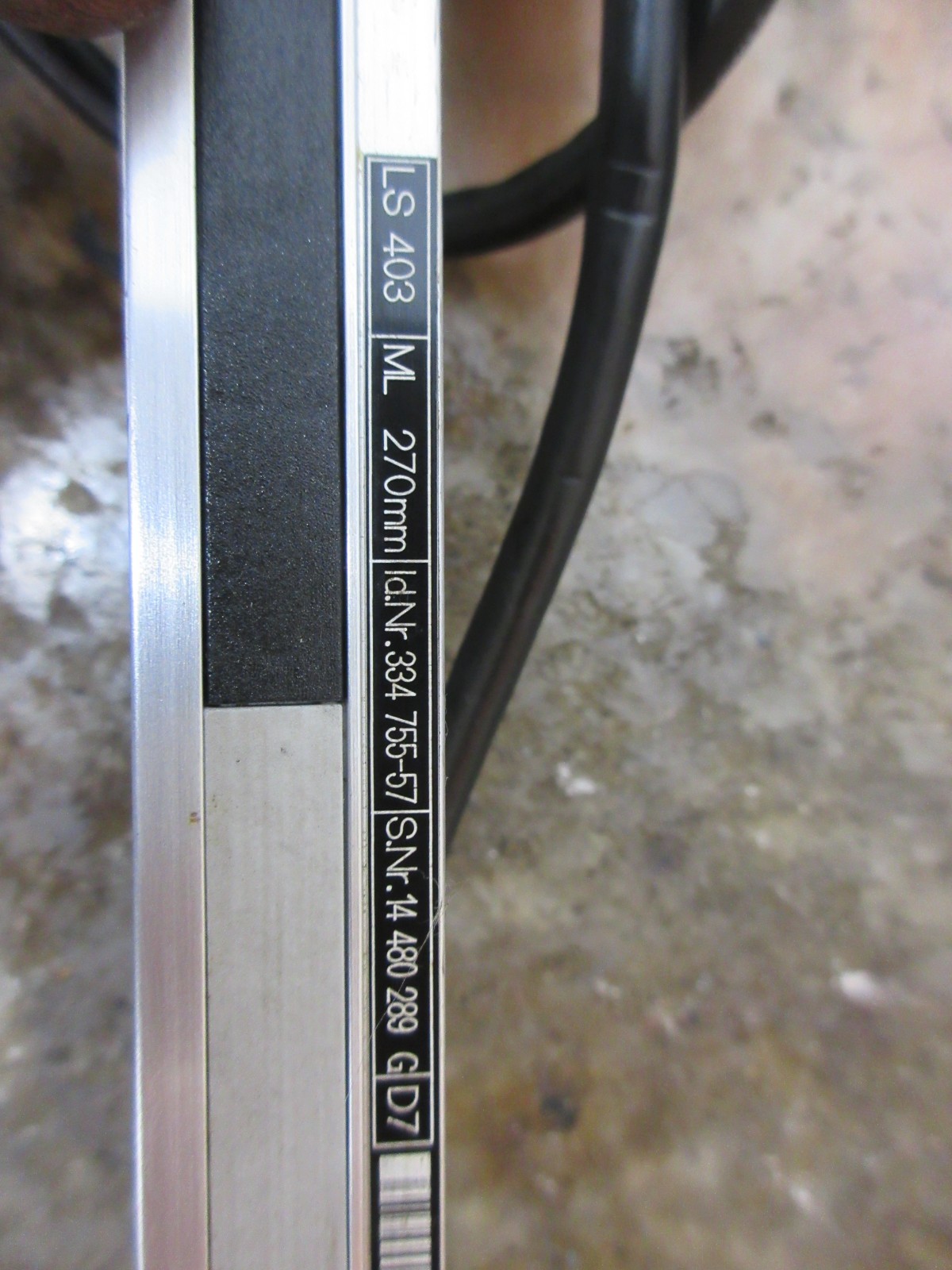 HEIDENHAIN LS403 ML 270MM ID NR 334 755-57 LINEAR SCALE GLASS ENCODER EACH 1