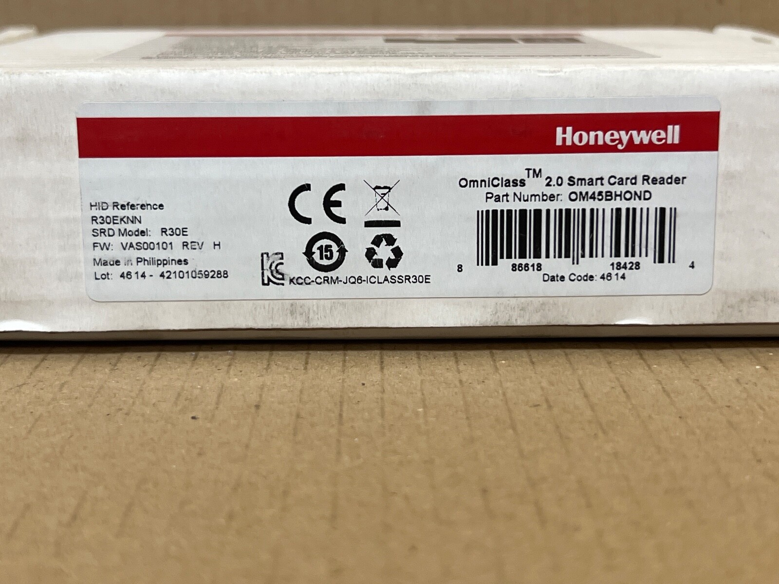 Honeywell Access OM45BHOND OmniClass 2.0 Smart Card Reader