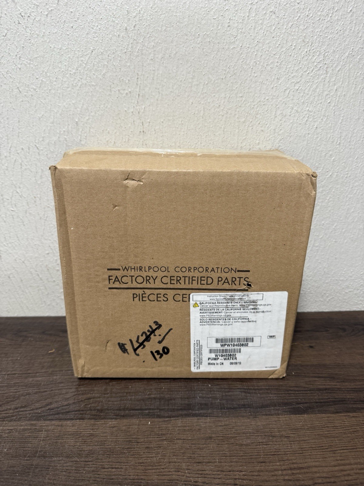 Whirlpool WPW10403802 Pump ASM Drain 1/2″ Plastic