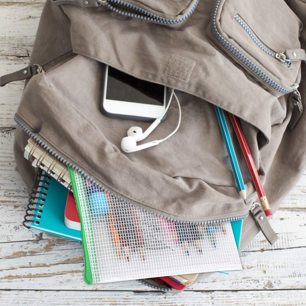 Umriox Clear Pencil Pouch, 9.2 x 4.7 in (10 Colors, 20 Packs), A6-20P, A6-20P
