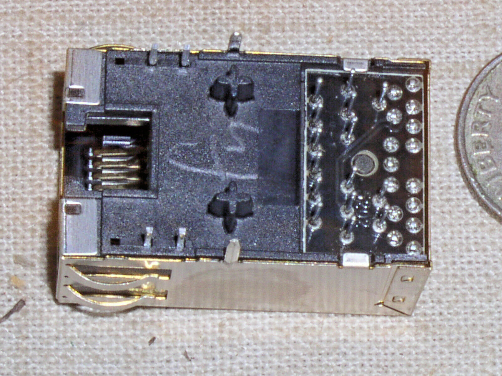 PULSE RJ45 RJ-45 JT4-1108HL PULSEJACK 10 GIG SHIELDED R/A MODULAR JACK CONNECTOR