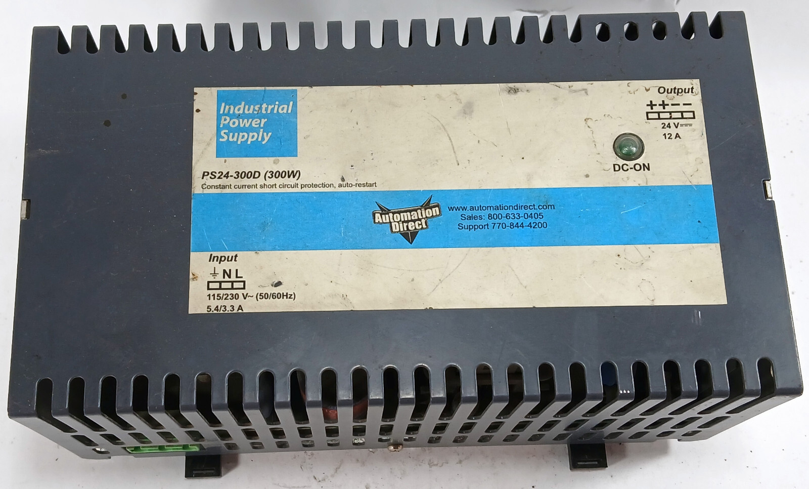 1 USED AUTOMATION DIRECT PS24-300D 300W INDUSTRIAL POWER SUPPLY ***MAKE OFFER***