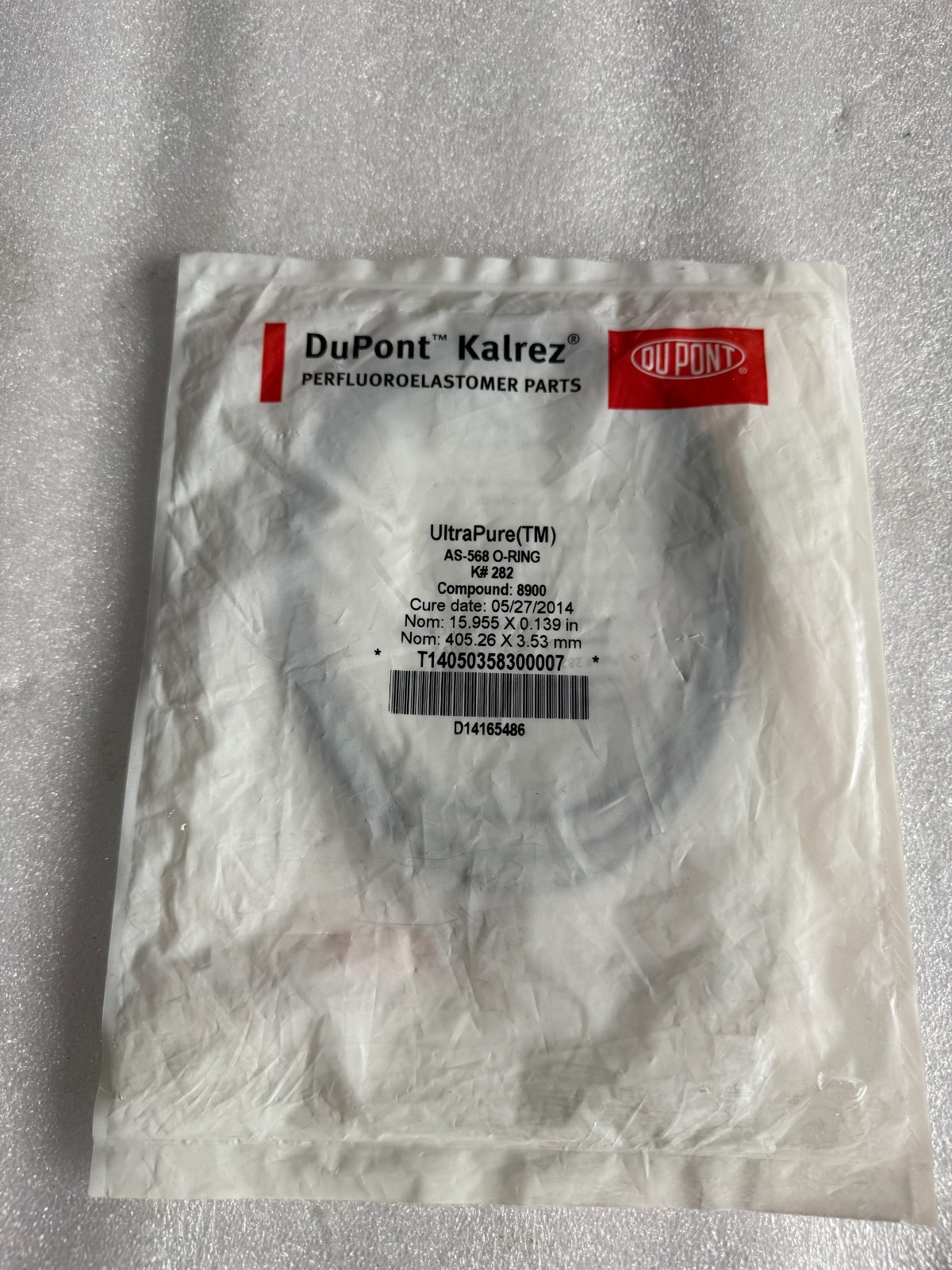 DuPort KALREZ ULTRAPURE K#282 O-RING, New