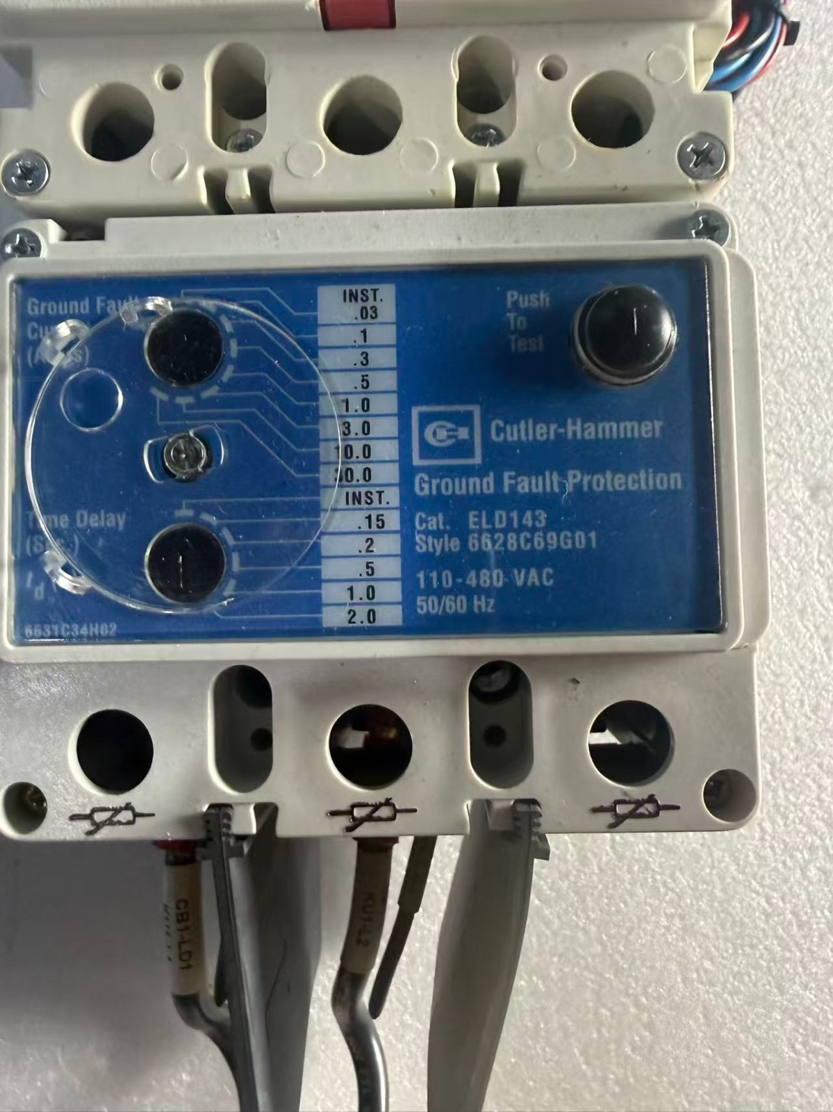 ELFD ELFD3050L 480V 50AMPS 3 POLES CIRCUIT BREAKER