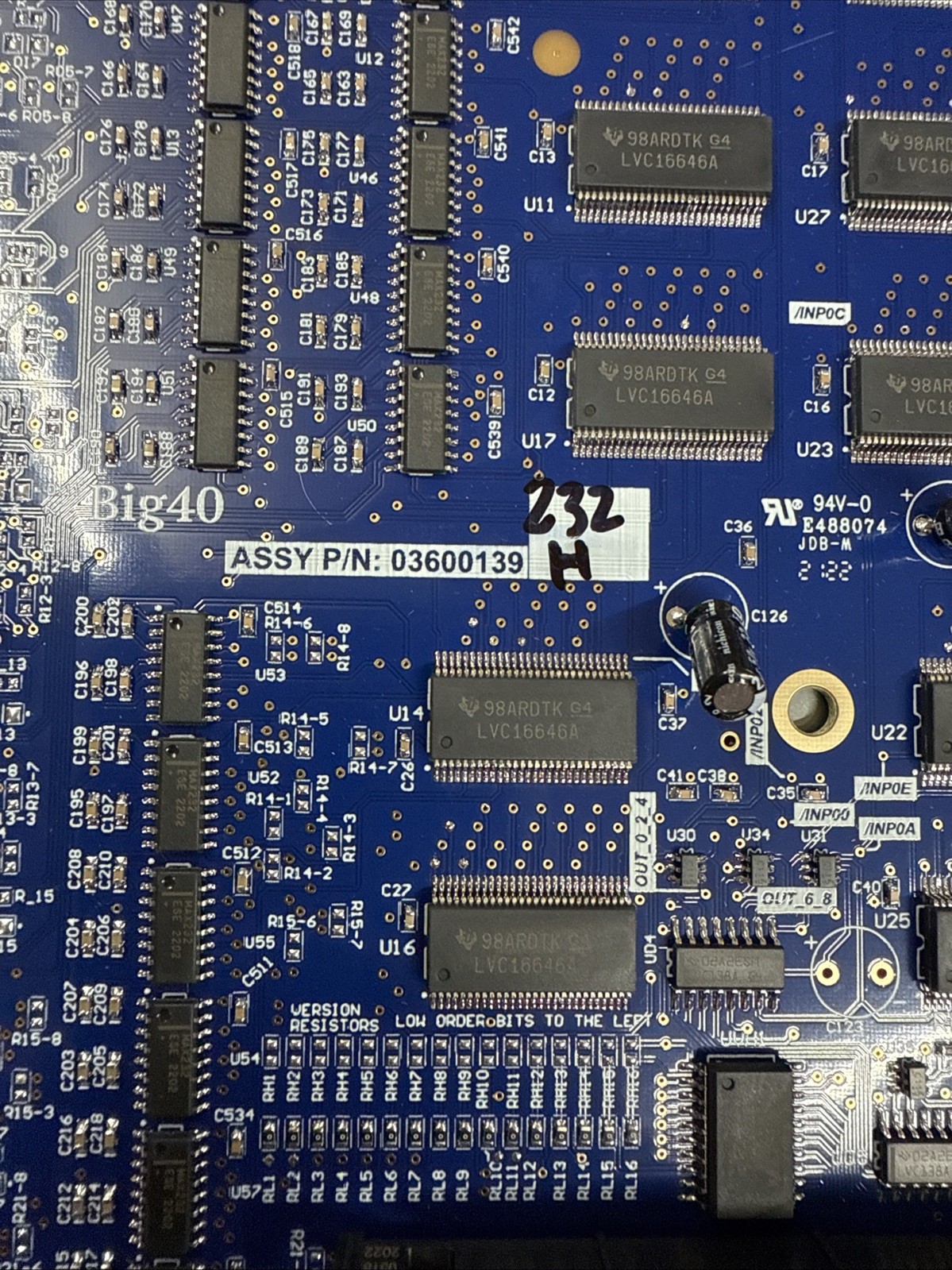 NPI 03600139-232 PCB Assembly BIG40-232 Revision H