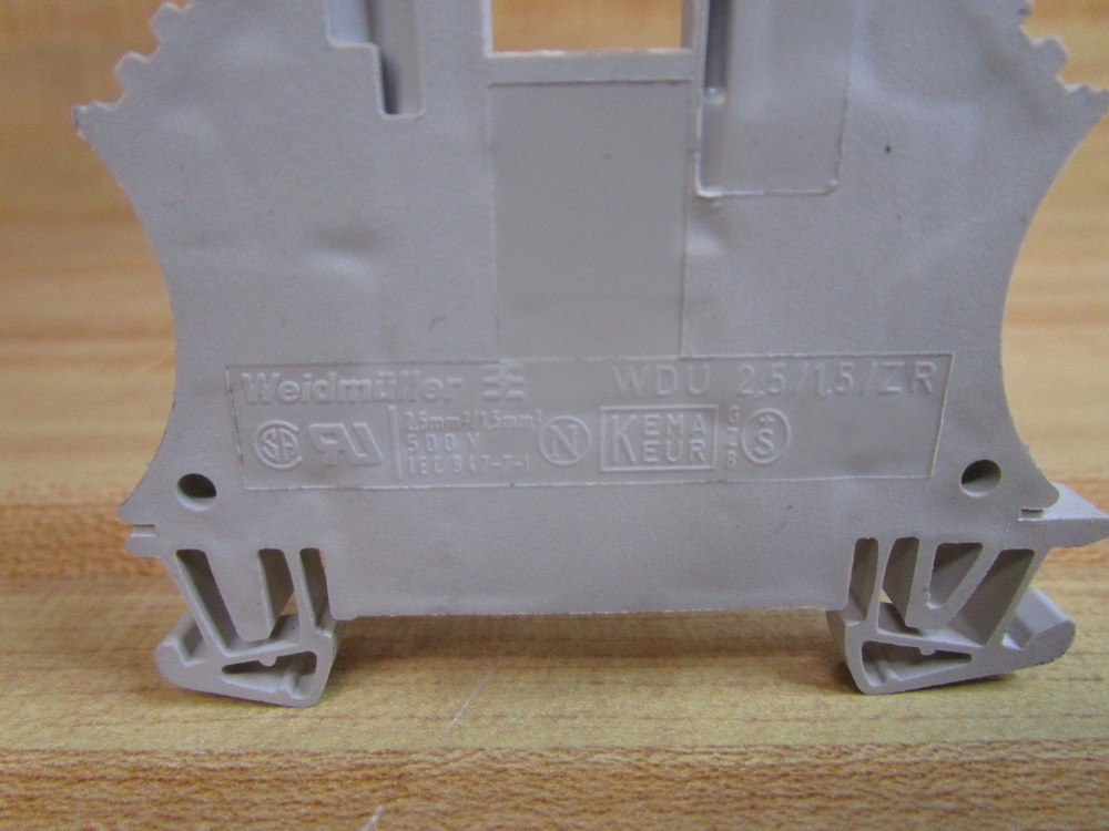 Weidmuller WDU 2.5/1.5/ZR Terminal Block WDU2515ZR (Pack of 11)