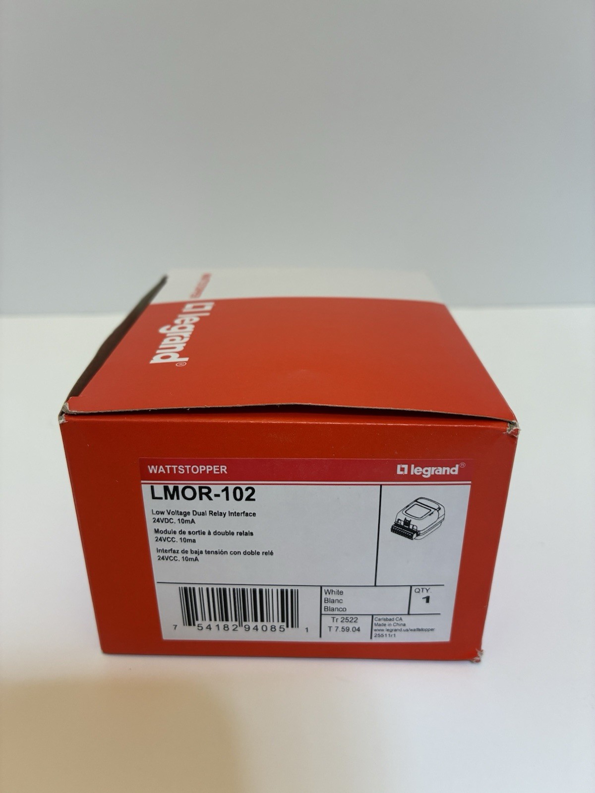 WATTSTOPPER LEGRAND LMOR-102 Low Voltage Dual Relay Interface WH