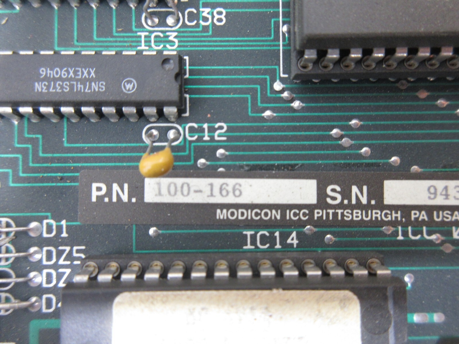 ICC GOULD MODICON CIRCUIT BOARD 100-166 016-0035-H 016-0035-H LOT OF 3 PIECES