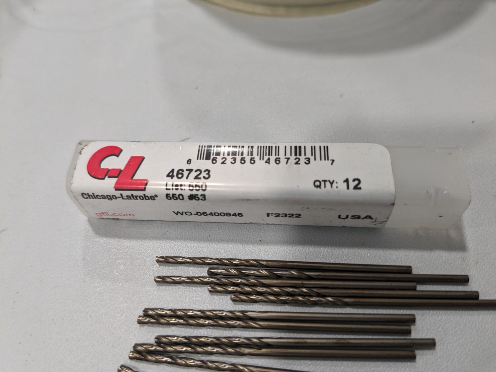 ptd 12pc Jobber Length Drill Bit: #53 cobalt 5997745