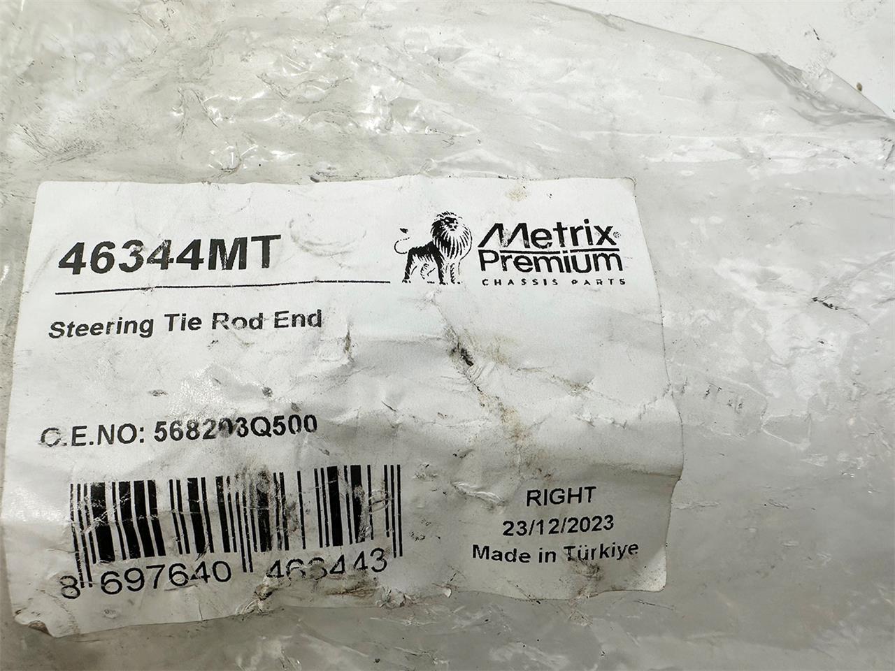 Metrix Premium Passenger Side Right Tie Rod End 46344MT NEW FREE FAST SHIP