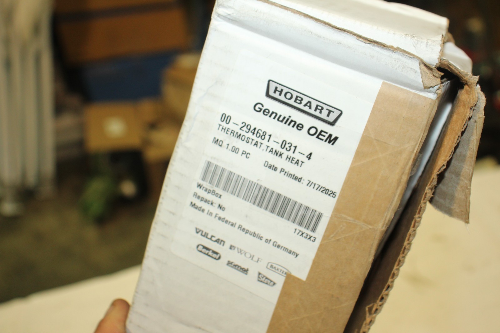 OEM Hobart Tank Heat Thermostat 00-294681-031-4