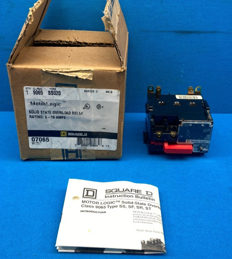 Square D 9065-SS020 Series C Size 00 Overload Relay MotorLogic Solid State