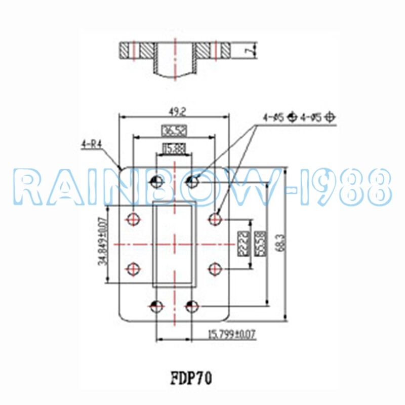 FOR YERKON BJ70 (WR137) Waveguide Coaxial Converter 5.38-8.17GHz