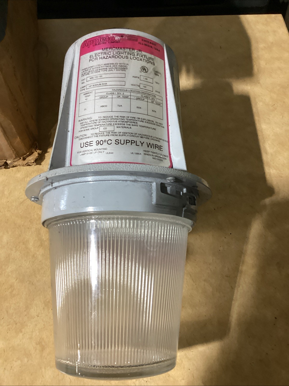 APPLETON MBL100-120 ELECTRIC LIGHTING FIXTURE