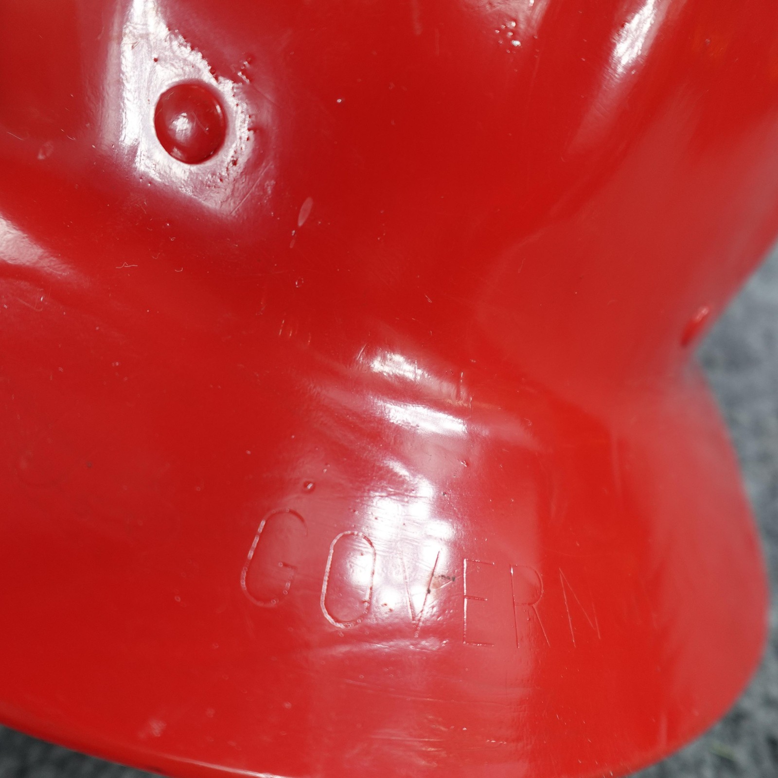 Aluminium Hard Hat Fibre-Metal SuperLite Helmet Red Government Embossed USA