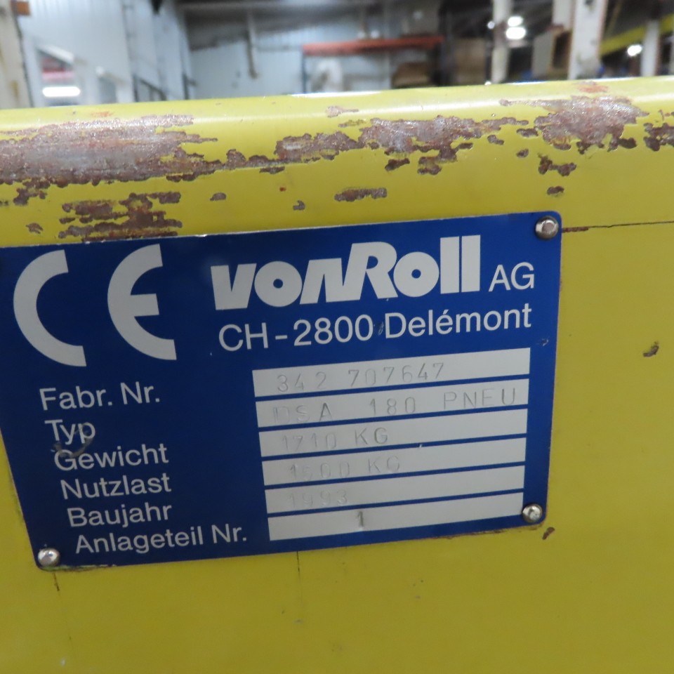 VonRoll PH30.50 DE Sub Floor Air Lift Power Roller 480V 3Ph 6″ Lift 55FPM
