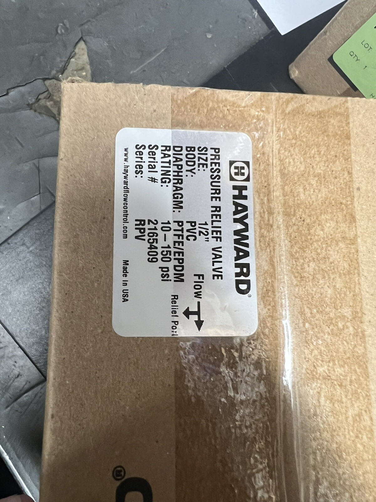 HAYWARD RBV5050TPE1 Back Pressure Valve, 1/2″, PVDF/TFE/EPDM, 10-150 psi, FPT