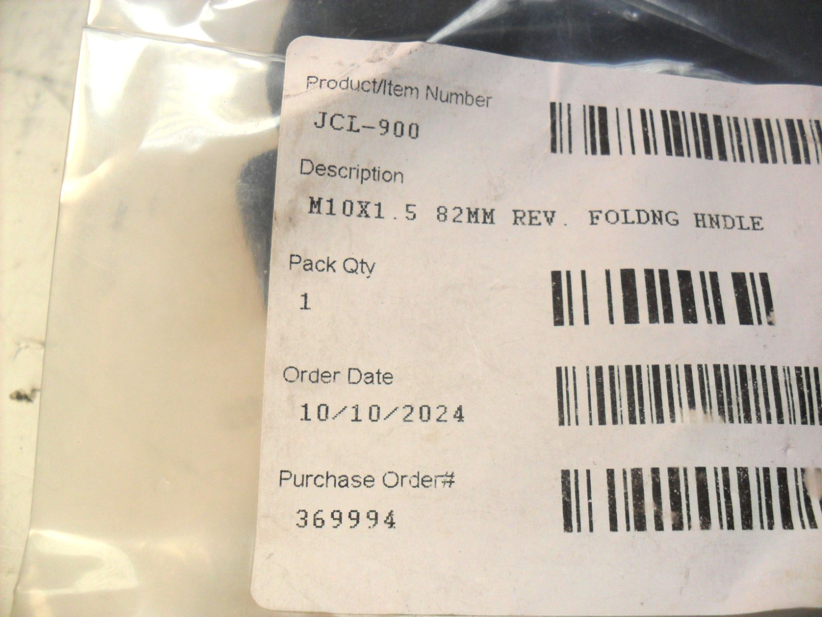 JCL-900 Folding Handle – M10 x 1.5 82 MM – Black – Sealed Bag  USA Seller