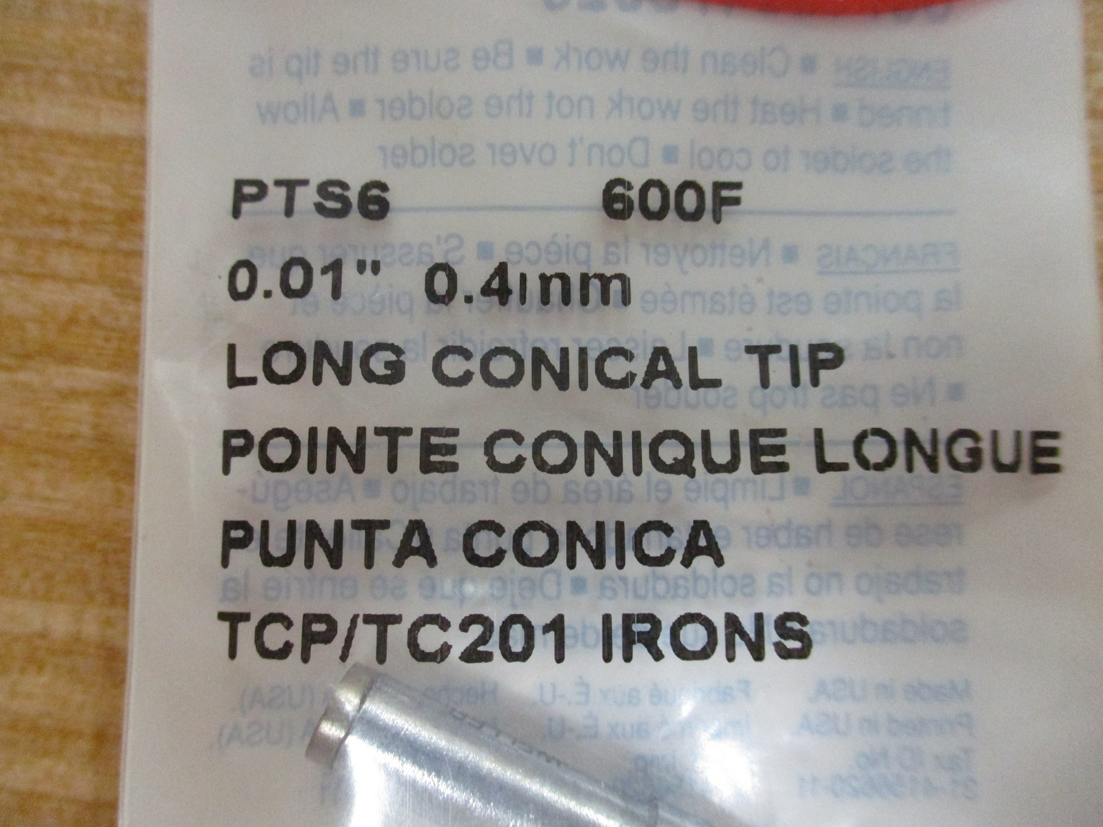 Weller PTS6 Cooper Tools Long Conical Tip (Pack of 2)