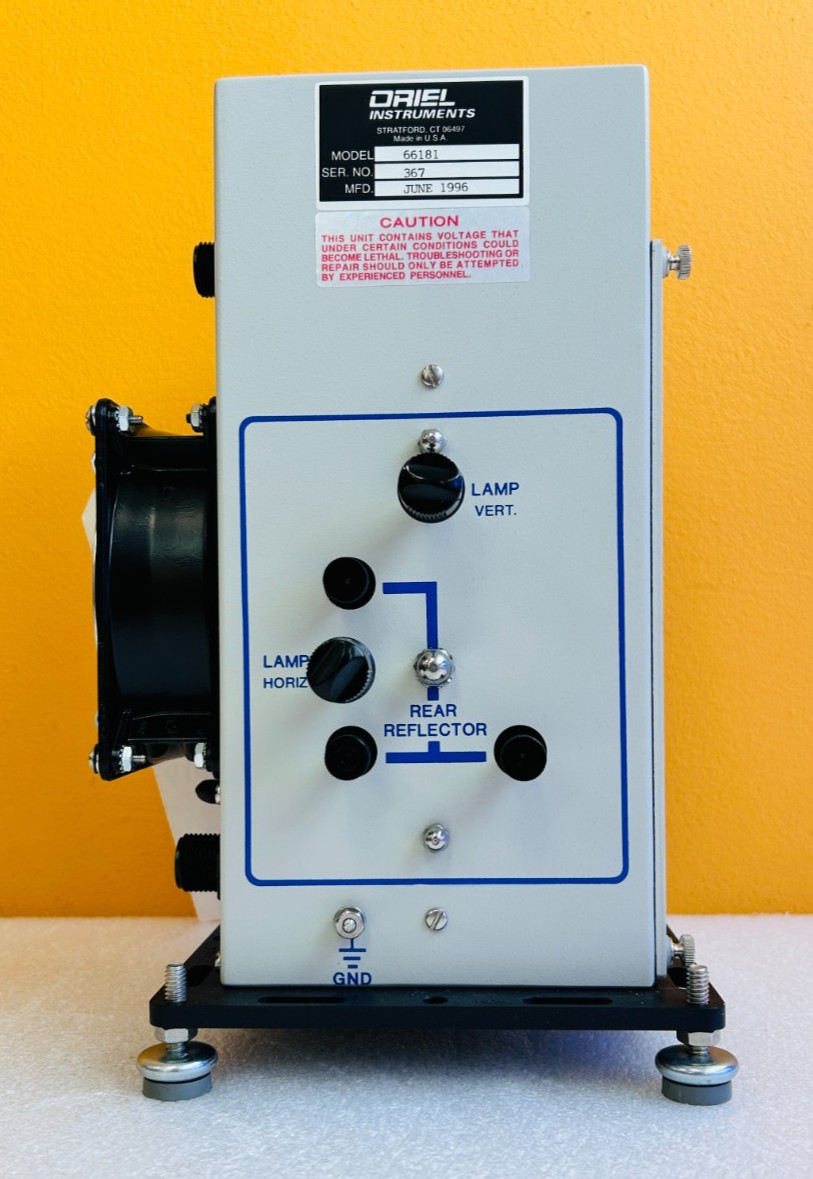 Oriel 66181, F/0.85 Condenser, 110 VAC, Halogen Lamp Housing. New + Manual!