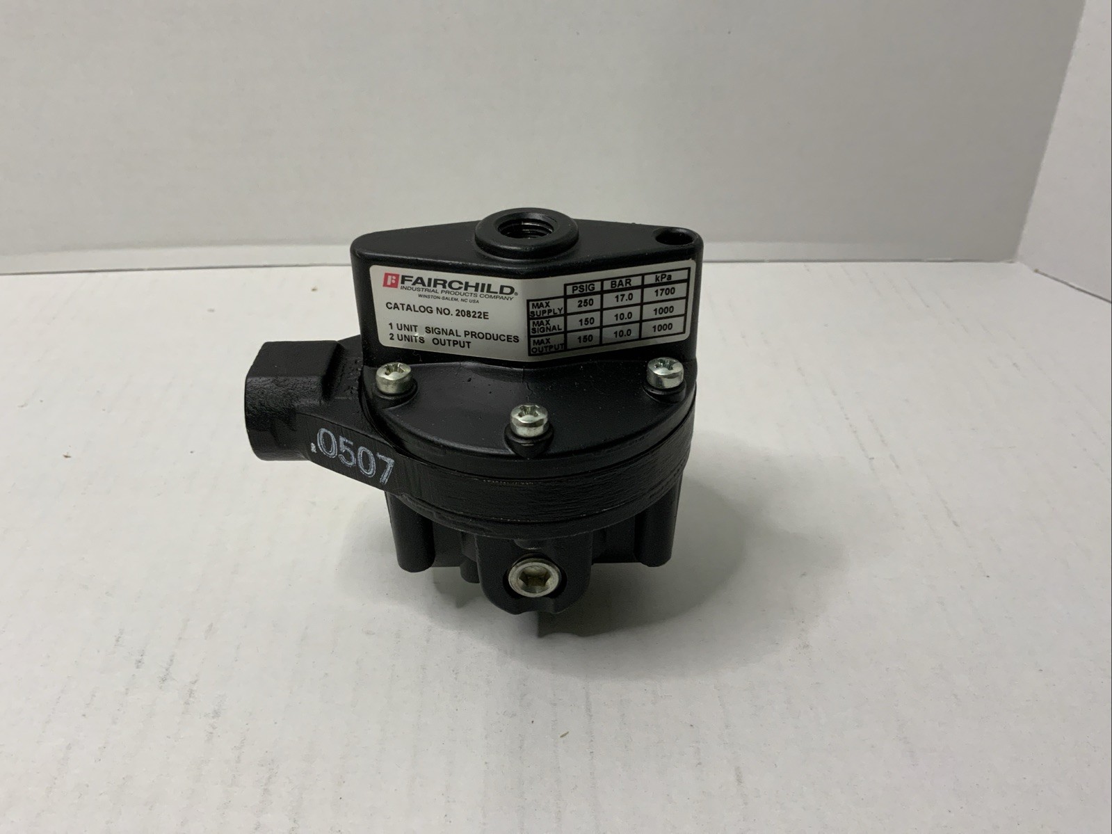 Fairchild 20822E Model 20 Pneumatic High Capacity Volume Booster New In Box