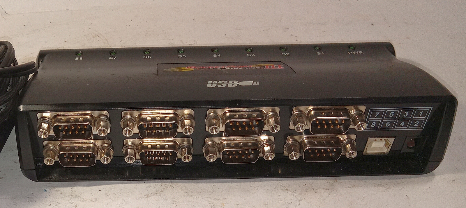 1 USED ROCKETPORT III 3000213 RS232 8P USB SERIAL HUB ***MAKE OFFER***