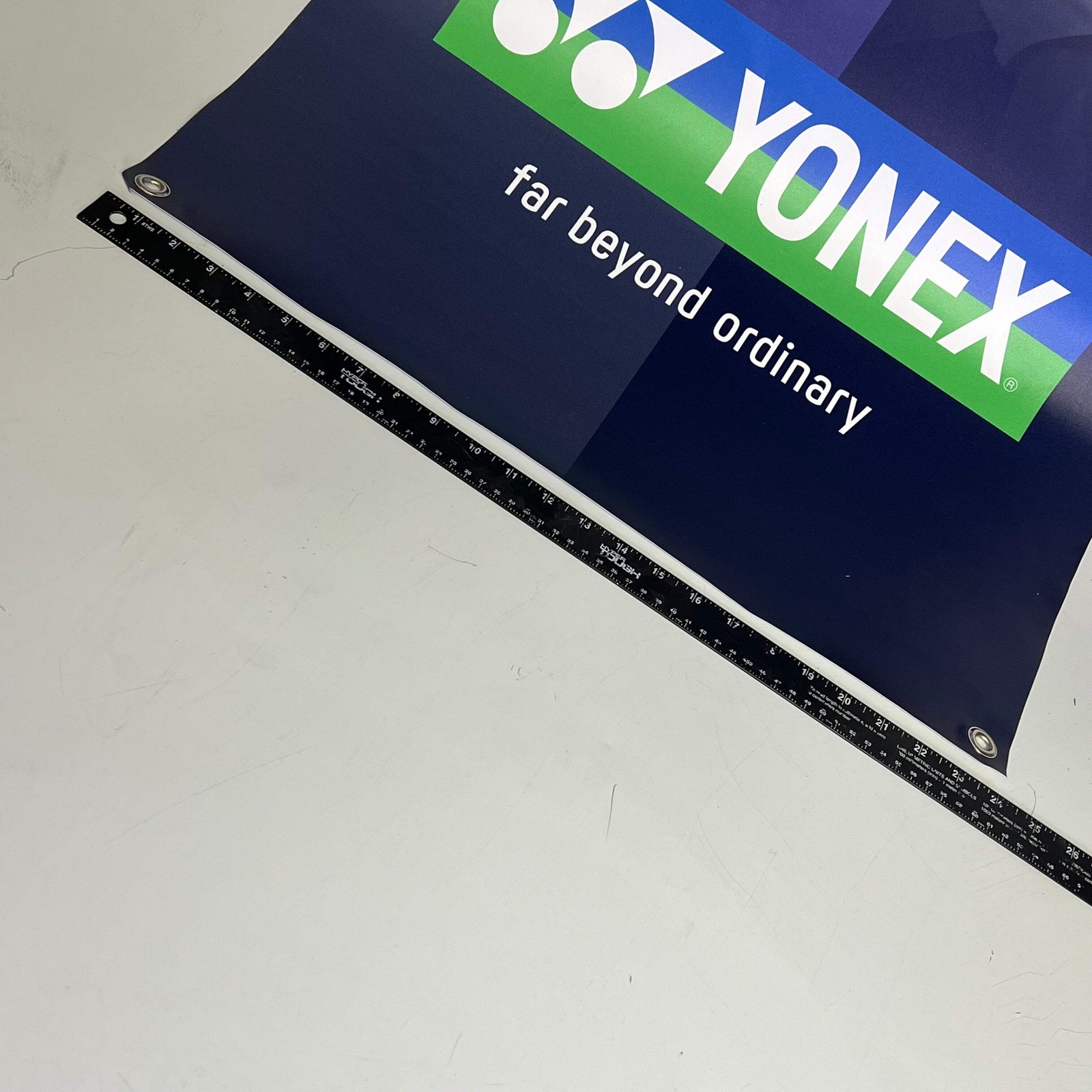 YONEX Hangable Percept Long Vinyl Banner Tiafoe & Yastremska 24″w x 6′
