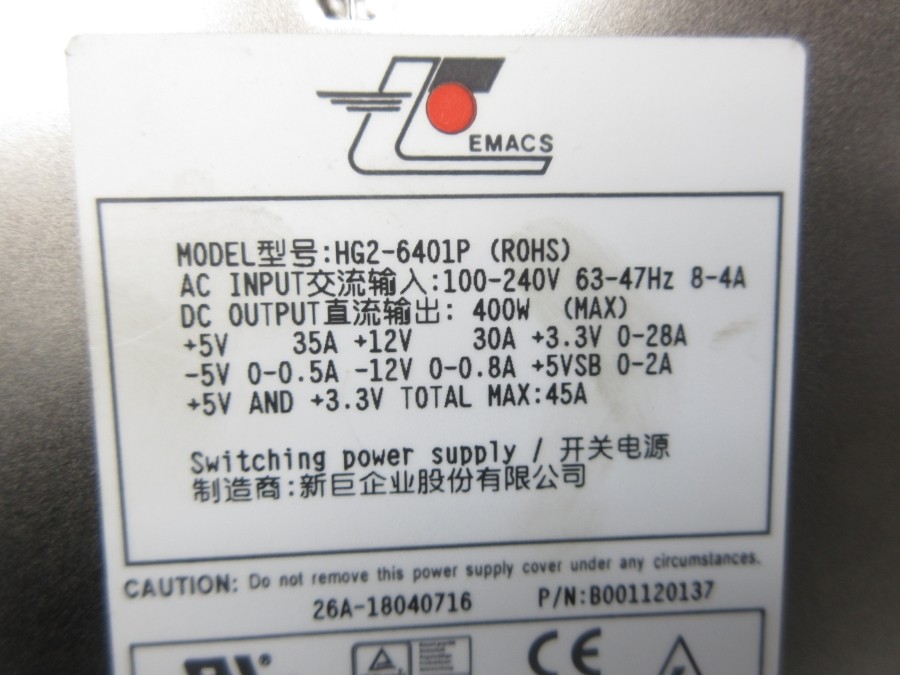 EMACS HG2-6401P 100-240V 8-4A NSNP