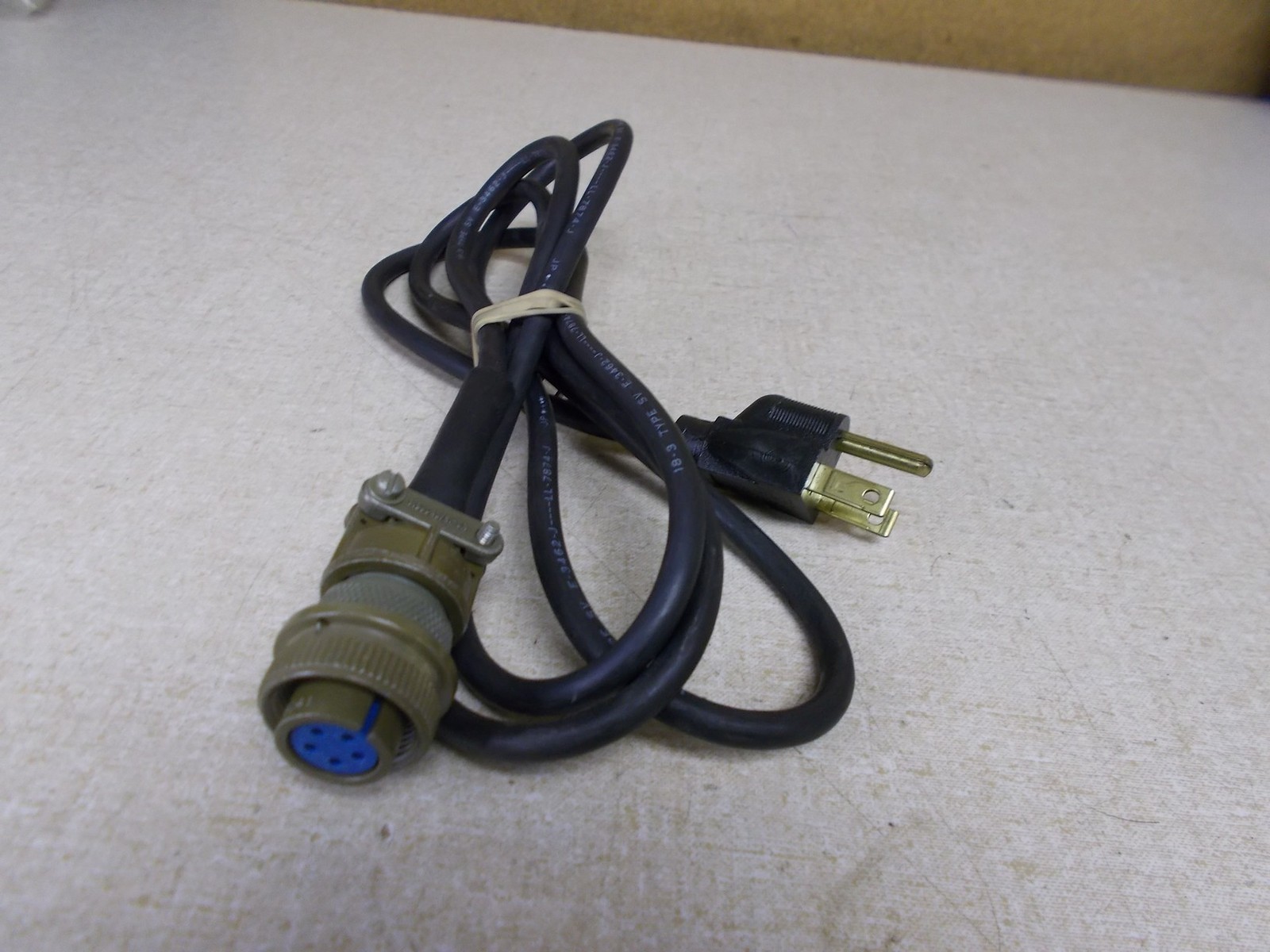 Amp 97-3106.A-14S-53 Circular Connector w/ 6ft wall Plug Cord 3-Prong *FREE SHIP