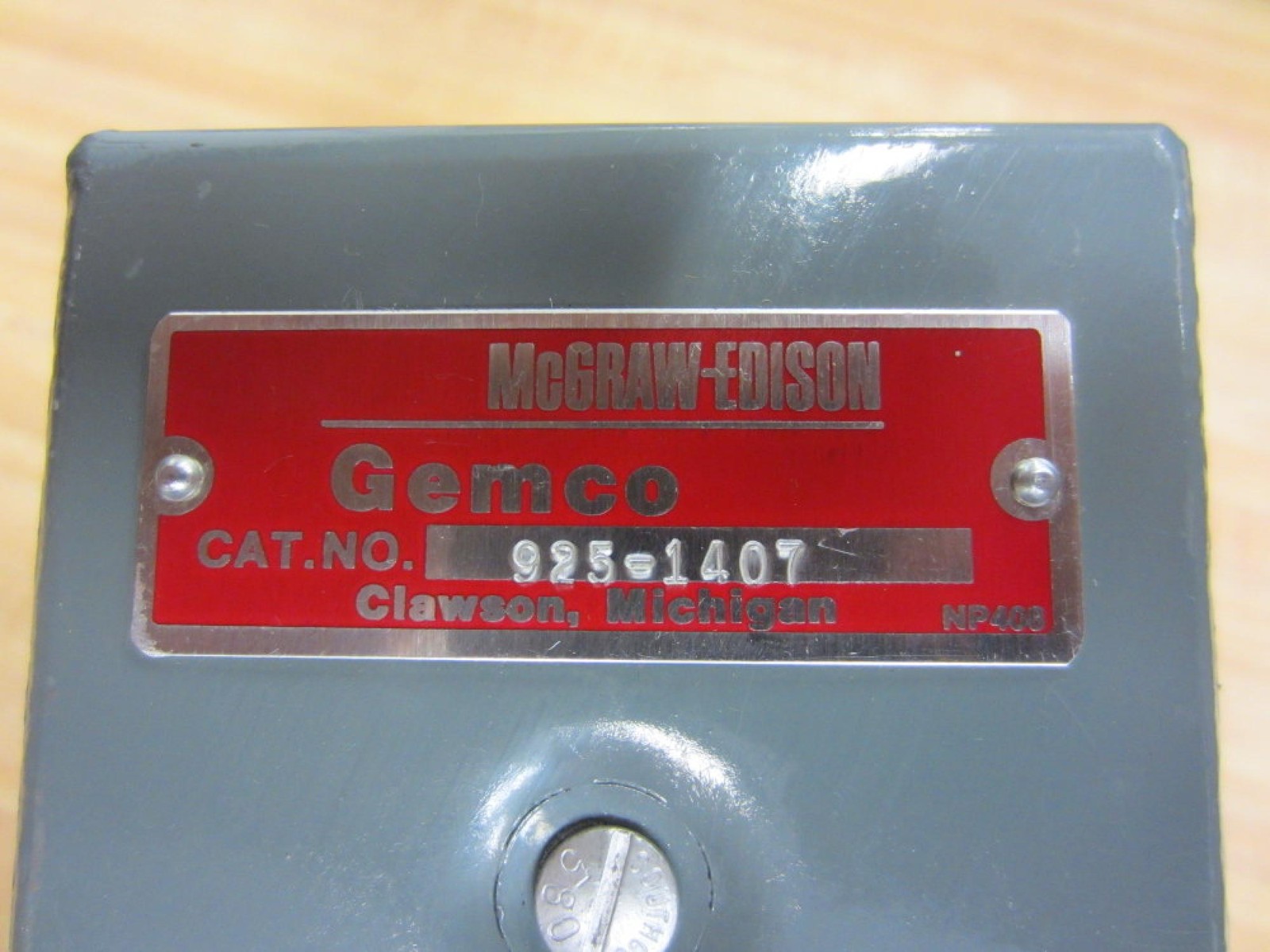 McGraw-Edison 925-1407 Pressure Transducer Gemco 9251407