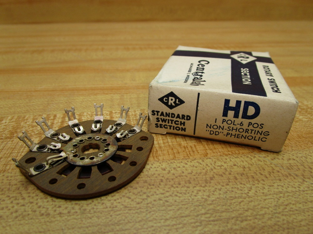 Centralab CRL HD Rotary Wafer Switch HD 1 POL-6 POS