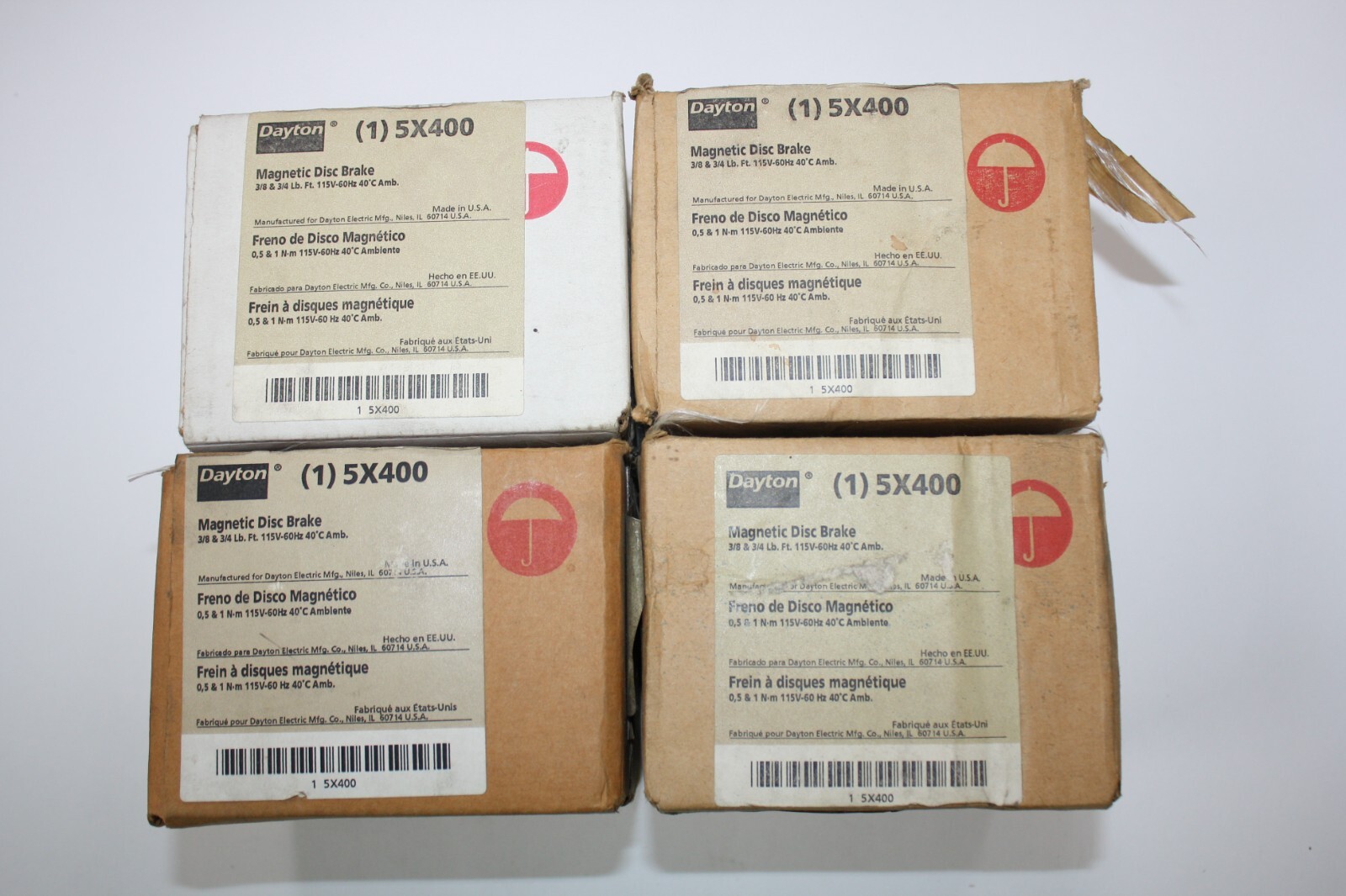 Dayton 5X400A Magnetic Disc Brake 3/8 & 3/4 lb. Feet 115V 60Hz – New