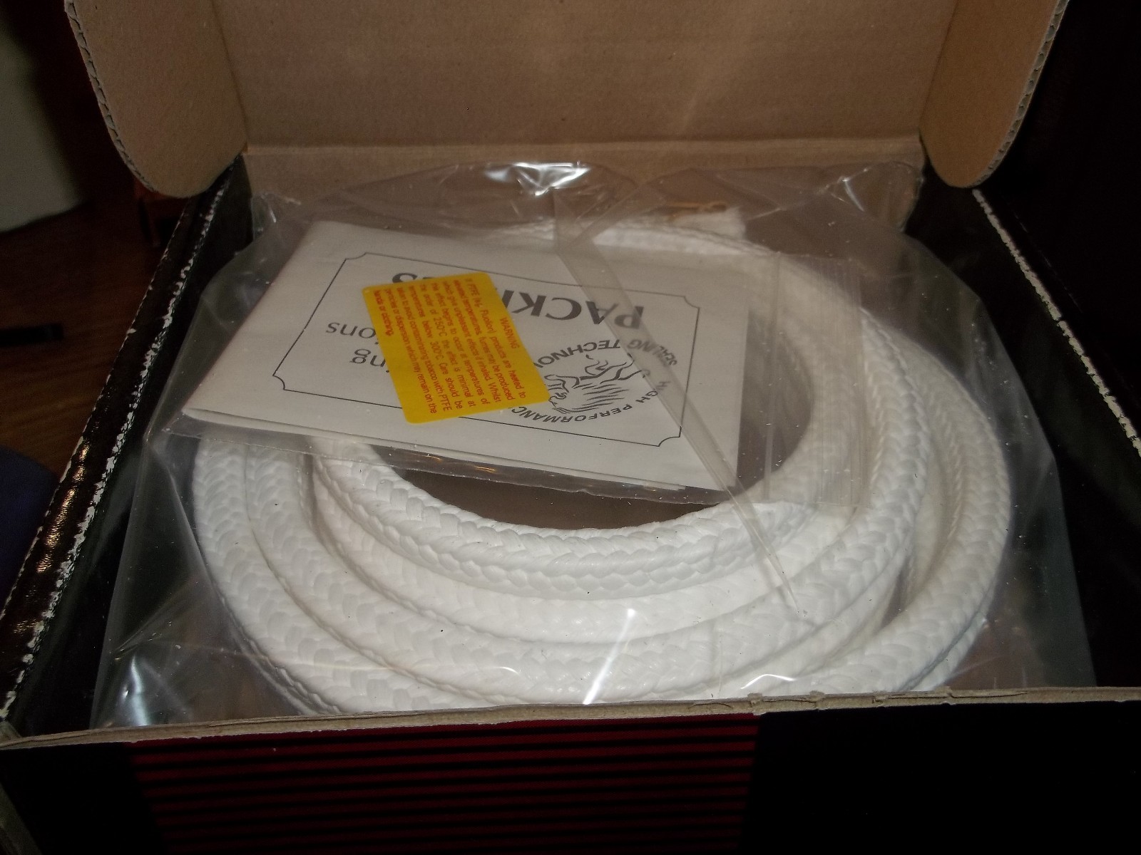 NIB JAMES WALKER TYPE D FLUOLION FILAMENT PACKING CAULKING RING 0.03 PSL (TT3)