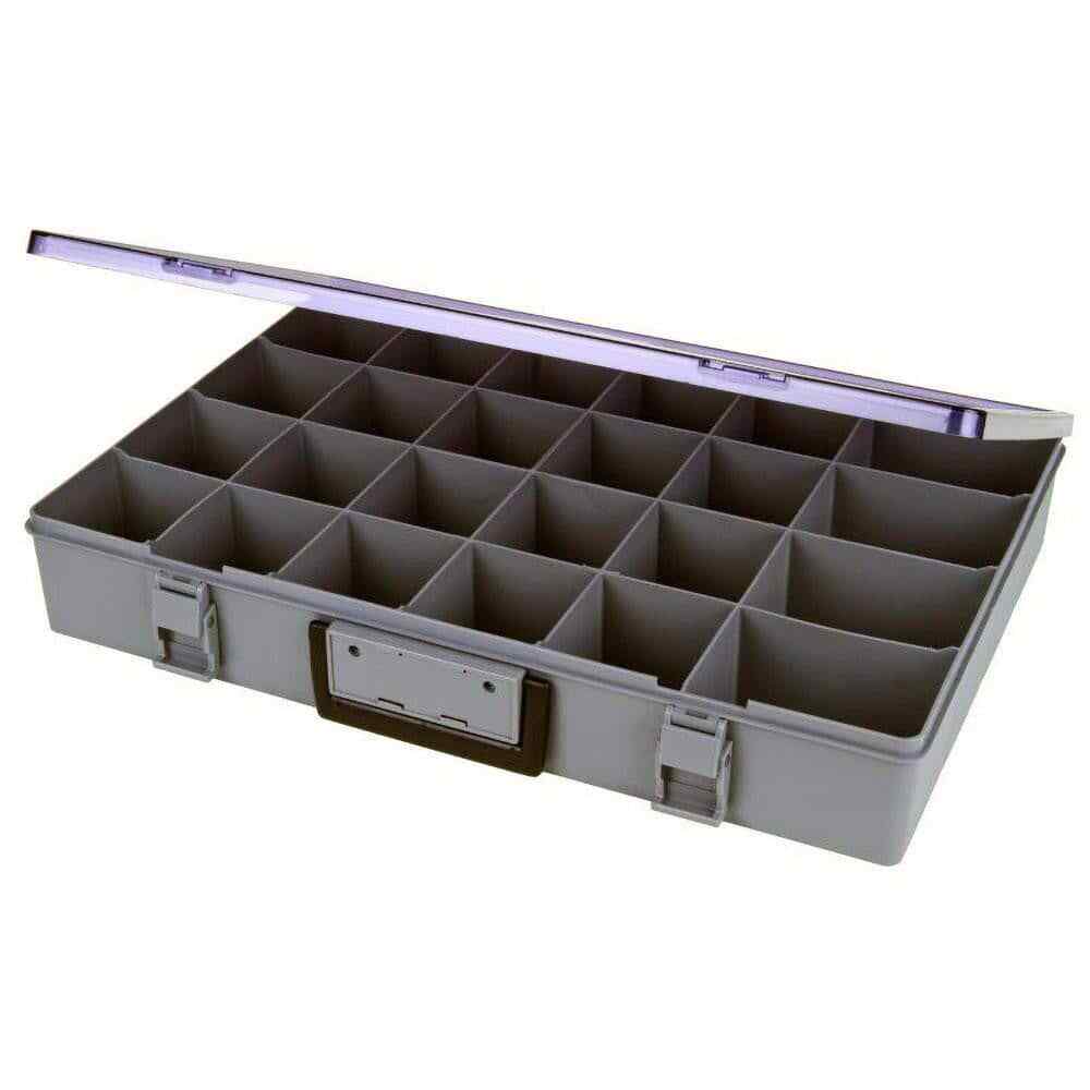 Flambeau 1024-2 Storage Box, 24 Compartments, 18-1/2″W x 3″H x 13″D