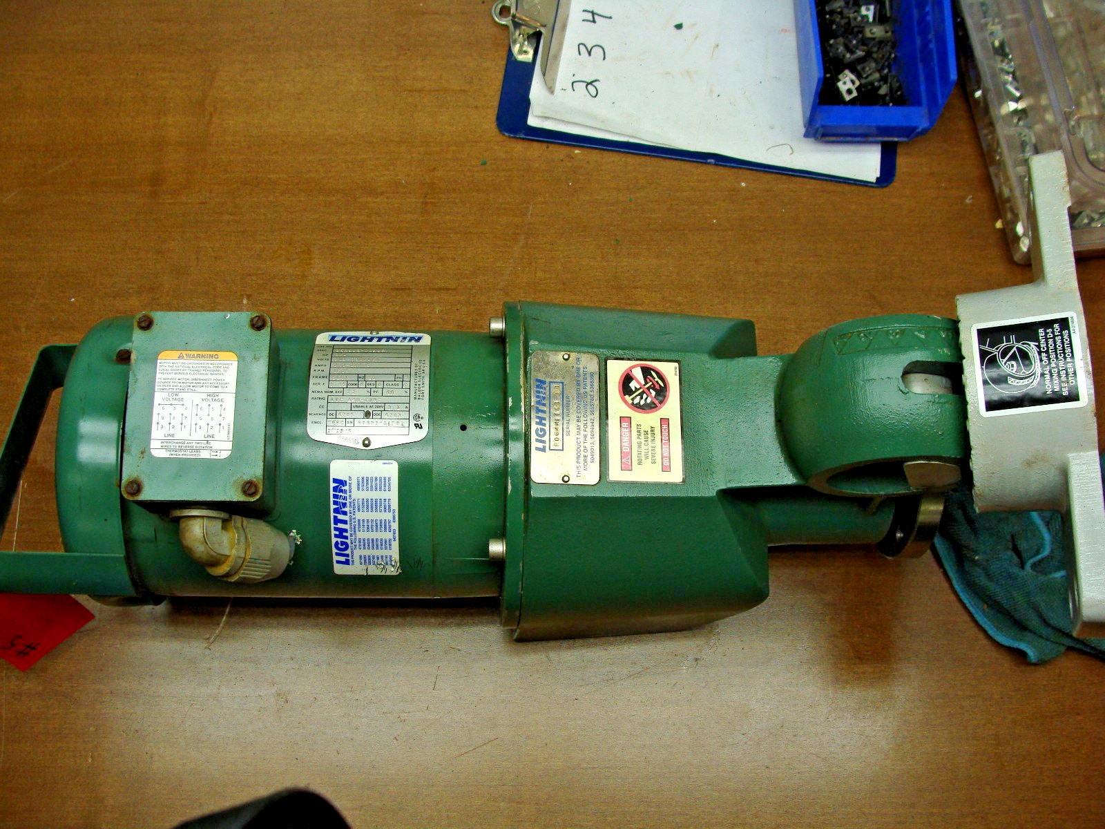 BALDOR X5P75 LIGHTNIN SPXFLOW MOTOR 3/4 HP 208-230/460 1725 RPM