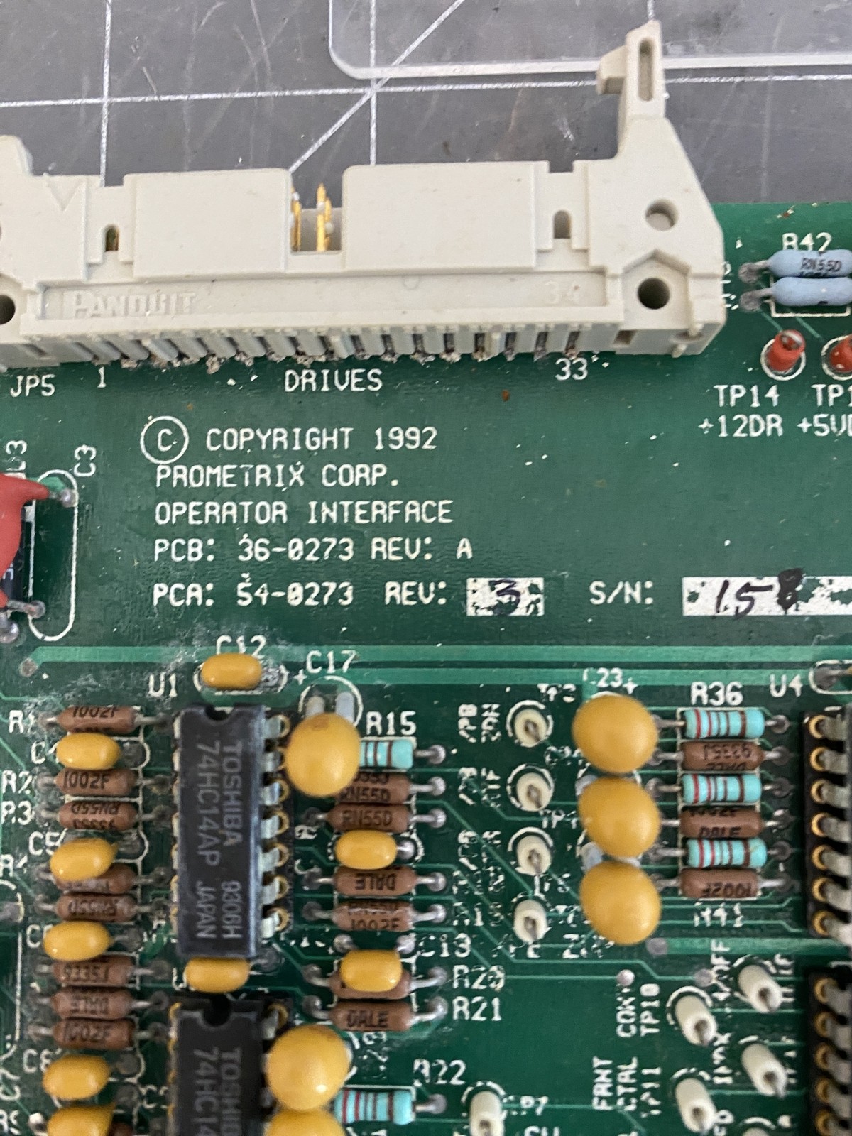 Prometrix Operator Interface PCB PN: 36-0273 REV: A