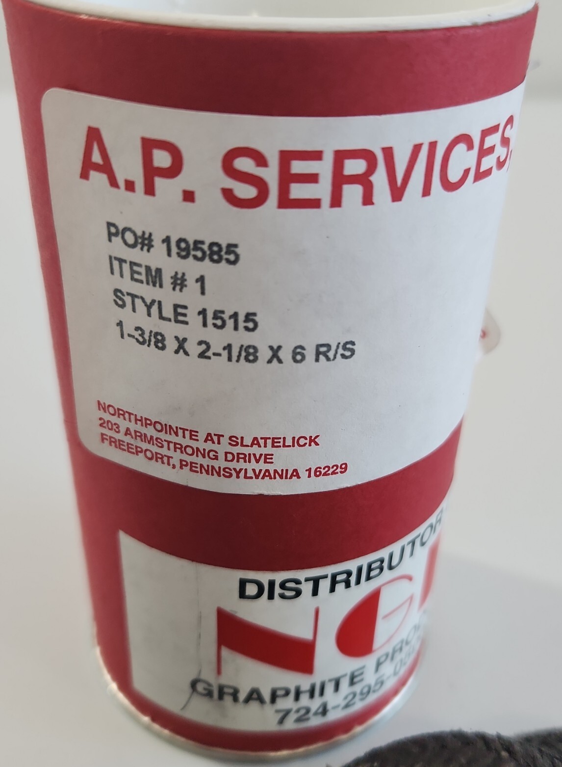 *SURPLUS* [2] A.P. Services Style 1515 Size 1-3/8×2-1/8×6 R/S 1-3/4×2-1/2×8 R/S