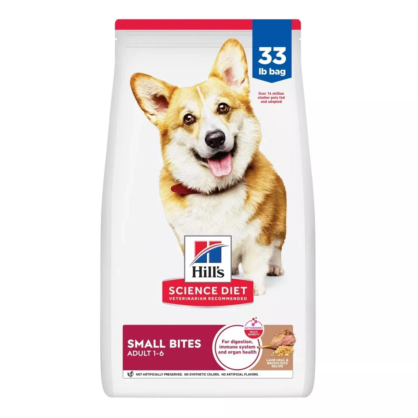 Hill’s Science Diet Small Bites Adult Dry Dog Food – Lamb & Brown Rice, 33 Lb