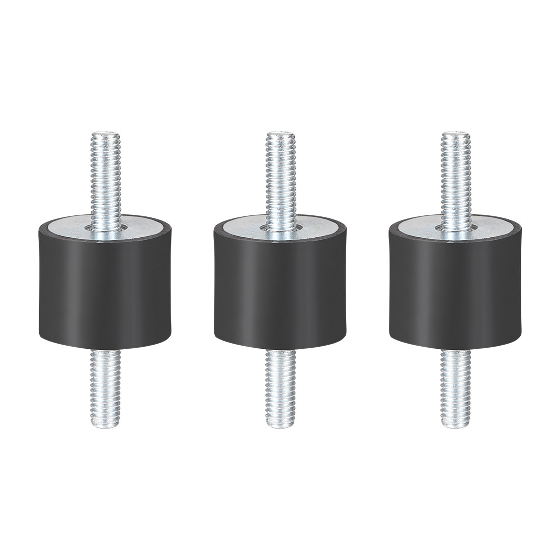 D25 x H20 Rubber Vibration Isolator Mounts Shock Absorber w M6 x18mm Studs 3pcs