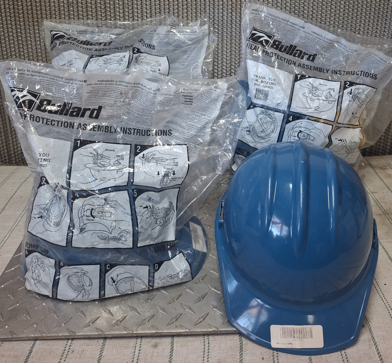 BULLARD Safety Helmet Hard Hat Blue Bump Cap Type 1 Class EG C30 Lot of 5