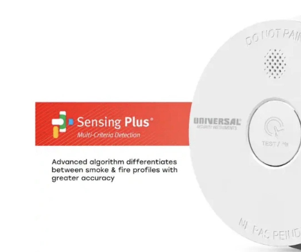 USI Hardwired and 1-Year Battery Backup Smoke Detector with Photoelectric Sensor