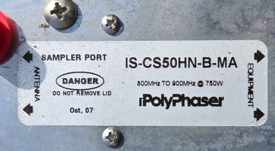Used Polyphaser IS-CS50HN-B-MA 800-900MHz Type N Male / Type N Female