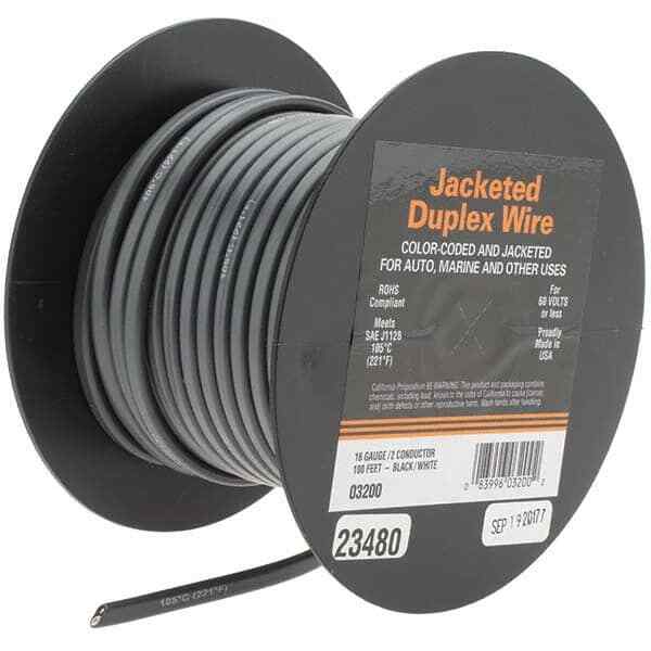 EastPenn 23480 16 AWG, 100′ OAL, Hook Up Wire Gray PVC Jacket