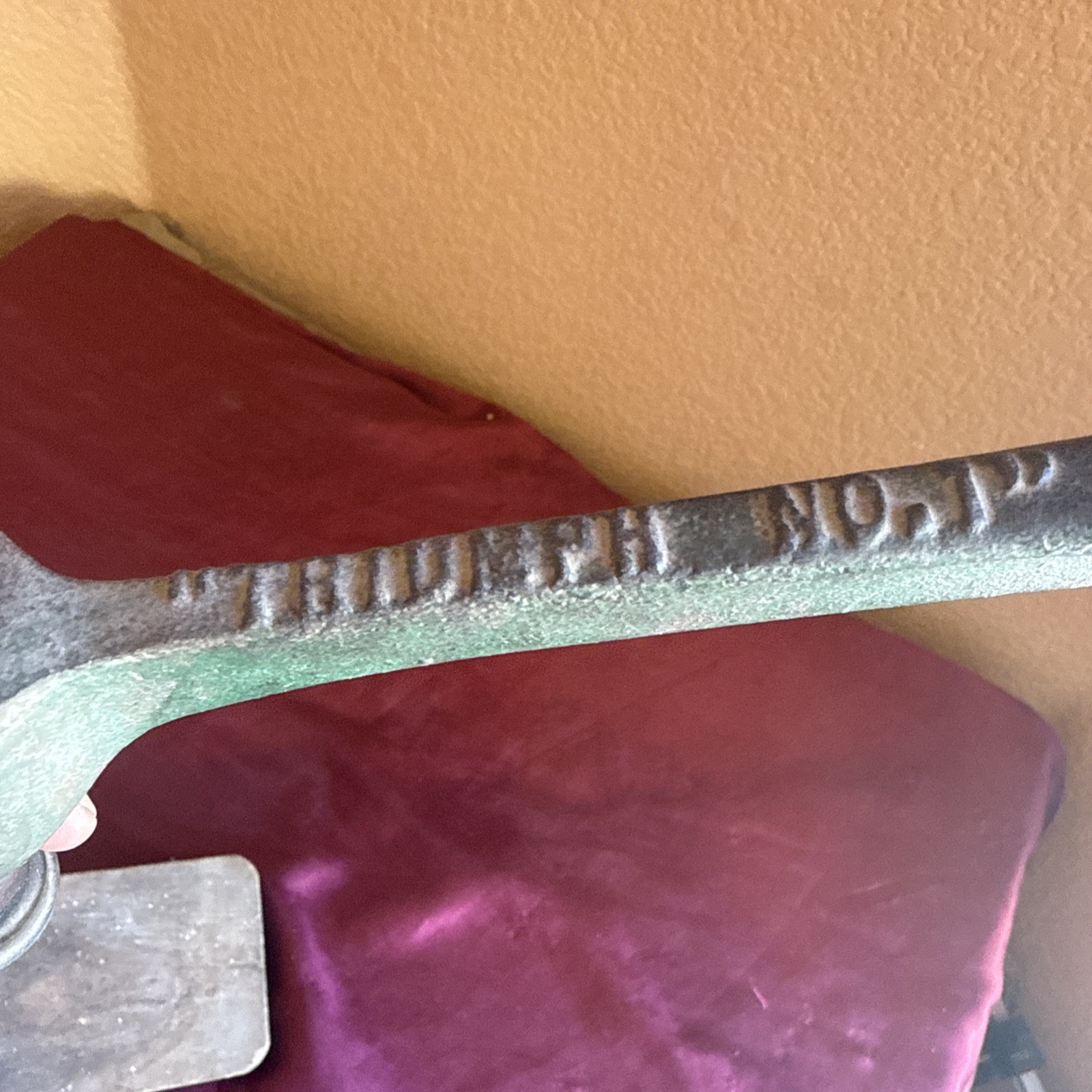 Antique Red Sun Triumph No. 1 Cast Iron Bottle Capper Vintage Bench Press Tool