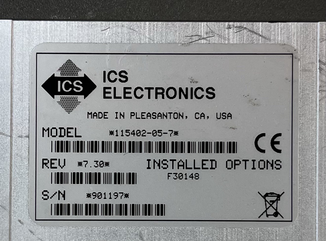 ICS Electronics 4894B GPIB to Serial Interface Convertor Box Module 115402-05-7