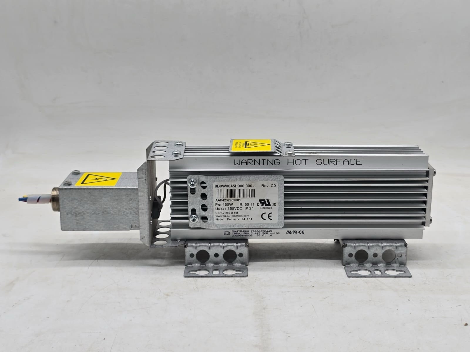 B&R 8B0W0045H000.000-1 Brake Resistor 450W 50Ω 850VDC IP21 Industrial Breaking